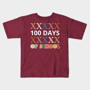 100 Days Smarter 100 Days of School Vintage roman numbers Kids T-Shirt